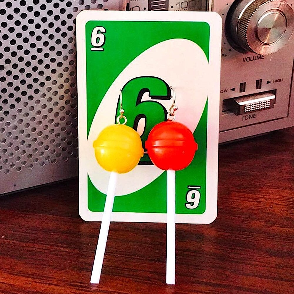 HANDMADE LOLLIPOP DANGLE EARRINGS